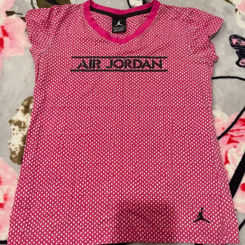 Jordan Pink Short Sleeve Athletic Tee